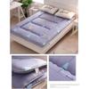 Japanese Floor Futon Mattress, Thick Soft Tatami Sleeping Pad Quilted Fitted Foldable Four Season Mattress Pad Roll Up Mat-d King view 4