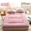 Japanese Floor Futon Mattress, Thick Soft Tatami Sleeping Pad Quilted Fitted Foldable Four Season Mattress Pad Roll Up Mat-Pink King view 3