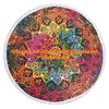 Yoga Gypsy Mat Cloth Beach Sheet Table Yoga Boho Tapestry Roundie Round Throw Mandala Indian Garden Round Cotton Towel Beach Picnic Throw Hippy Round With Beautiful Tassels (Pattern007, 48 Inches) view 2