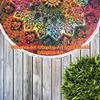 Yoga Gypsy Mat Cloth Beach Sheet Table Yoga Boho Tapestry Roundie Round Throw Mandala Indian Garden Round Cotton Towel Beach Picnic Throw Hippy Round With Beautiful Tassels (Pattern007, 48 Inches) view 3