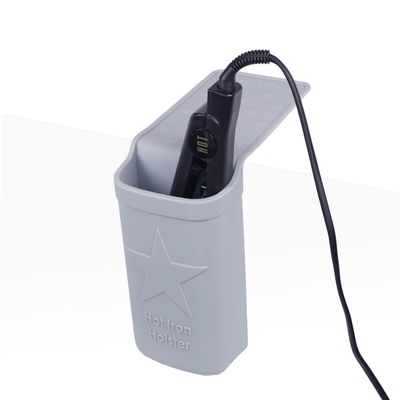 Holster Hot Iron Adhesive-Free Silicone Storage Pocket for Organization and Travel | Heat Resistant to 500F | Ideal for Curling Irons, Hair Straighteners, and Other Hot Tools | Stone