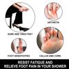 BOWERBIRD Original Anti-Fatigue Shower Stall Mat - Extra Thick and Soft Foam Material Comfortably Cushions Your Feet - Square - 4 Interlocking Tiles view 3