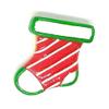 Santa's Pen Table Top Wood Fireplace to Personalize (RED Stripe Stocking) view 1