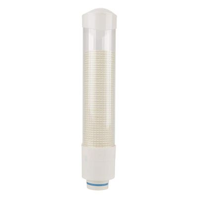 Hakeeta Paper Cup Dispenser, Anti-Dust Water Cup Dispenser for Plastic/Biodegradable Cups. Fit for Outside Diameter of Cup 7.5cm. 60-80 Cups(White)