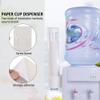 Hakeeta Paper Cup Dispenser, Anti-Dust Water Cup Dispenser for Plastic/Biodegradable Cups. Fit for Outside Diameter of Cup 7.5cm. 60-80 Cups(White) view 2