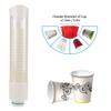 Hakeeta Paper Cup Dispenser, Anti-Dust Water Cup Dispenser for Plastic/Biodegradable Cups. Fit for Outside Diameter of Cup 7.5cm. 60-80 Cups(White) view 3