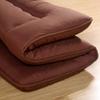 Japanese Floor Futon Mattress, Thick Soft Tatami Sleeping Pad Quilted Fitted Foldable Four Season Mattress Pad Roll Up Mat-Coffee Twin view 1