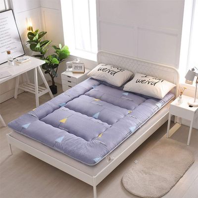 Japanese Floor Futon Mattress, Thick Soft Tatami Sleeping Pad Quilted Fitted Foldable Four Season Mattress Pad Roll Up Mat-d Queen