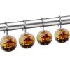 LORVIES Happy Halloween Smiling Pumpkin Shower Curtain Hooks Set of 12, Stainless Steel Shower Hooks Decorative Hanger Rings Rust Resistant for Bathroom Kids Room Fashion Home Decor view 2