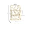 GRIDYMEN Magazine Rack with Handle, Letter Rack Newspaper Holder File Oragnizer Wall Mounted Decorative Storage Basket, Metal Organiser for Office Living Room Bedroom, Gold view 2