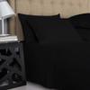 600-Thread-Count 100% Egyptian Cotton Bed Sheets, 5-Pc King,Black Sheet Set, Sateen Weave, Fits Mattress Upto 24'' Deep Pocket view 2