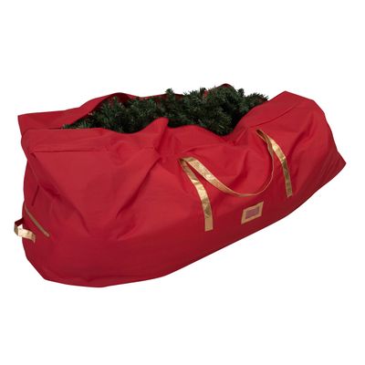 Simplify Holiday Dcor Storage Bag | Christmas Decorations Organizer | Hold Artificial Tree up to 9 Feet Tall | Collapsible Duffle | Red