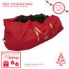 Simplify Holiday Dcor Storage Bag | Christmas Decorations Organizer | Hold Artificial Tree up to 9 Feet Tall | Collapsible Duffle | Red view 3