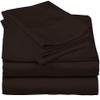 600-Thread-Count 100% Egyptian Cotton Bed Sheets, 5-Pc King,Choclate Sheet Set, Sateen Weave, Fits Mattress Upto 33'' Deep Pocket view 1