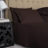 600-Thread-Count 100% Egyptian Cotton Bed Sheets, 5-Pc King,Choclate Sheet Set, Sateen Weave, Fits Mattress Upto 33'' Deep Pocket view 2