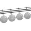 Golf Ball White Crystal Glass Shower Curtain Hooks Rings Decorative Bathroom Decor - Set of 12 view 2