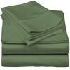 600-Thread-Count 100% Egyptian Cotton Bed Sheets, 5-Pc King,Sage Sheet Set, Sateen Weave, Fits Mattress Upto 34'' Deep Pocket view 1