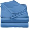 600-Thread-Count 100% Egyptian Cotton Bed Sheets, 5-Pc King,Sky Blue Sheet Set, Sateen Weave, Fits Mattress Upto 34'' Deep Pocket view 1