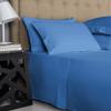 600-Thread-Count 100% Egyptian Cotton Bed Sheets, 5-Pc King,Sky Blue Sheet Set, Sateen Weave, Fits Mattress Upto 34'' Deep Pocket view 2