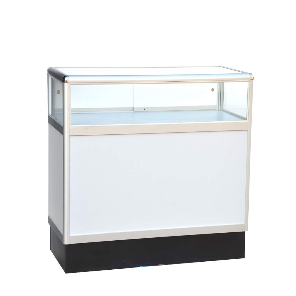 FixtureDisplays Aluminum Showcase 1/3 Vision 70 inch Frame Shelf Retail Store Display AL36