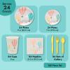 168-Piece Hot Air Balloon Party Decorations for Baby Shower, Birthday Party, Disposable Dinnerware Set with Paper Plates, Plastic Cutlery, Cups, and Napkins (Serves 24) view 3