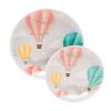 168-Piece Hot Air Balloon Party Decorations for Baby Shower, Birthday Party, Disposable Dinnerware Set with Paper Plates, Plastic Cutlery, Cups, and Napkins (Serves 24) view 4