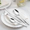 20-Piece Heavy Duty Silverware Set, HaWare Stainless Steel Solid Flatware Cutlery for 4, Modern & Elegant Design for Home/Restaurant/Wedding, Mirror Polished and Dishwasher Safe view 3