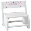 Children's White Princess Step Stool view 1