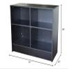 FixtureDisplays Black Cash Counter 70 inch Cash wrap Checkout Frame Shelf Retail Store Display WD70B Ship Flat-NF view 2