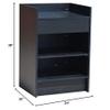 FixtureDisplays Black Cash Counter 24 inch Cash wrap Checkout Frame Shelf Retail Store Display WD4B-NF view 2