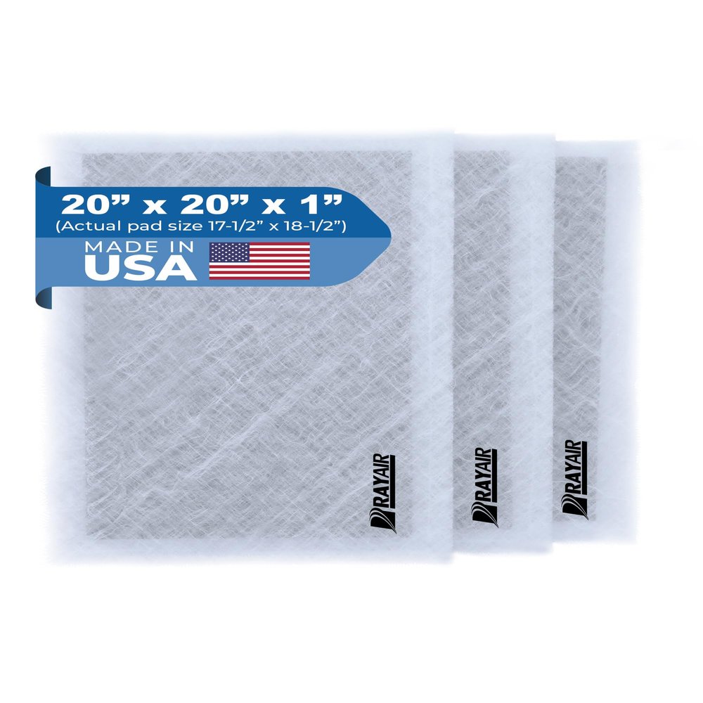 RAYAIR SUPPLY 20x20 Replacement Filter Pads Compatible with ARS Rescue Rooter Air Cleaner 20x20 Refills (3 Pack) White