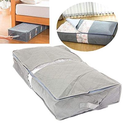 Portable Clothes Storage Bag Organize Folding Closet for Pillow Blanket