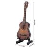 Wooden Mini Guitar Model with Holder and Delicate Box Musical Instrument Miniature Decoration for Home Coffee Ornament view 2
