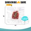 APQ Pack of 1000 Co-Extruded Vacuum Pouches, Clear 10 x 10. Vacuum Food Bags 10x10. Thickness 3 mil. Polyethylene Bags for Packing and Storing. Perfect for Industrial, Food Service. view 2