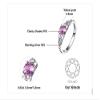 Bansriracha Celtic Knots Created Pink Sapphire Rings 925 Sterling Silver Engagement Rings for Women Wedding Jewelry Infinity (6) view 1