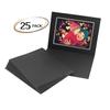 Golden State Art, Pack of 25, 5x7 Photo Folders, Cardboard Picture Frame, Paper Frame Cards, Greetings/Invitation Special Events: Graduation, Christmas (Black with Silver Lining) view 2