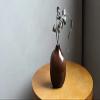 KINTO 26055 Flower Base, Gray, W3.5 x D2.4 x H4.3 inches (90 x 60 x 110 mm), SACCO Glass 02 view 4