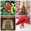 AKOAK Sparkly Mini Hollow Christmas Tree Top Star - Christmas Tree Decoration or Indoor Party Home Decor (Red, 5.9 inches) view 3