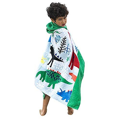 ZTBF Kids Hooded Bath Beach Towel for Children Boys Girls with Cute Cartoon Animal for Swimming and Beach Holiday