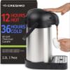 Coffee Carafe with Pump & Drip Tray - 74oz / 2.2L, 12 Hours, Thermal Carafe for Hot Liquids, Water Dispenser, Airpot Coffee Dispenser with Pump, Insulated Air Pot, Large Carafe for Hot Drinks view 1