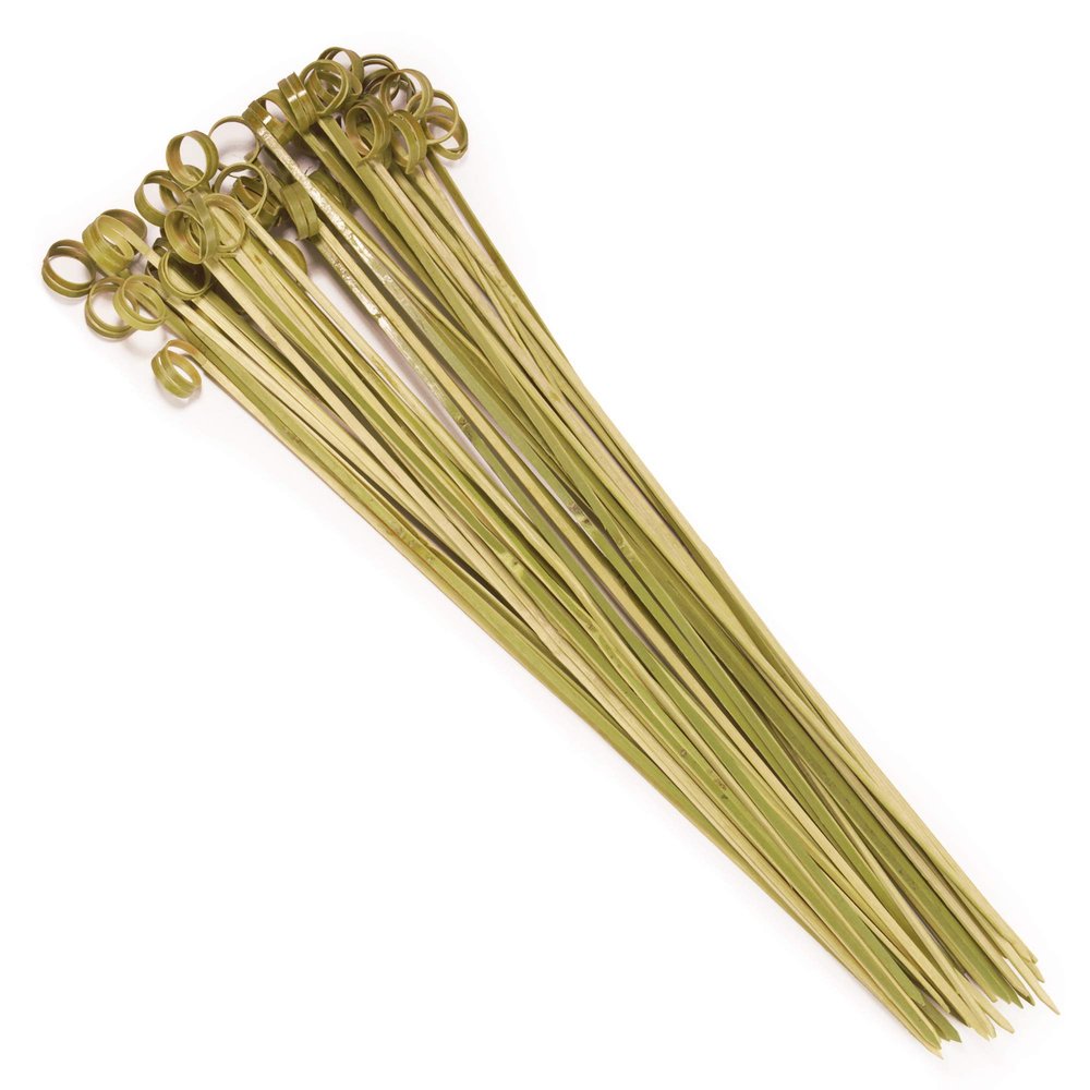 BambooMN Loop Ring Card Holder Gardening Flower and Lawn Sticks - 17" (43cm) - 50 Pieces Natural