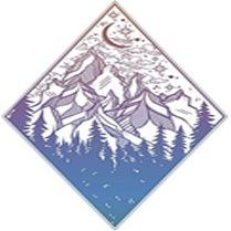 EW Designs Magnet Pretty Pastel Ombre Hipster Art Drawing Outdoor Wilderness Diamond Icon Magnetic Vinyl Magnet Bumper Sticker (4" Tall)