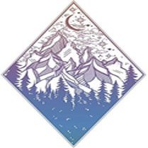EW Designs Magnet Pretty Pastel Ombre Hipster Art Drawing Outdoor Wilderness Diamond Icon Magnetic Vinyl Magnet Bumper Sticker (4" Tall)