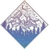 EW Designs Magnet Pretty Pastel Ombre Hipster Art Drawing Outdoor Wilderness Diamond Icon Magnetic Vinyl Magnet Bumper Sticker (4" Tall) view 1