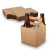 MT Products Kraft 4 Bottle Holder 12 oz. each - Disposable Bottle Carrier for Transport (Pack of 10) - Made in USA view 1