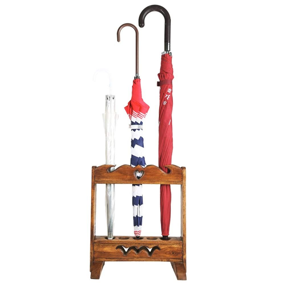 Umbrella Rack GUOYANHOME Wood Umbrella Stand, Chinese Retro Multi-Function Decorative Cane Stand20X35X39CM