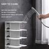 ACPOP 6-Tier Narrow Shoe Rack for Small Entryways, Space-Saving Adjustable Stackable Shelves, Free Standing Shoe Organizer for Closet, Corner, Doorway, Grey view 4