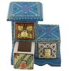Indian Shelf Vocalforlocal Handcrafted Wooden and Ceramic Multicolor Spice Rack Container Organizer Dabba Jewellery Box (Three Darwer/6.75") Designer Gift view 2