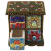 Indian Shelf Vocalforlocal Handcrafted Wooden and Ceramic Multicolor Spice Box Seasoning Masala Organizer Jewellery Container Rack(Four Darwer/6.75") Designer Gift view 2