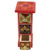 Indian Shelf 1 Piece Vocalforlocal Handmade Multicolor Wooden 3 Vertical Drawers Floral Pattern Spice Box Seasoning Masala Organizer Rack Jewellery Container view 2